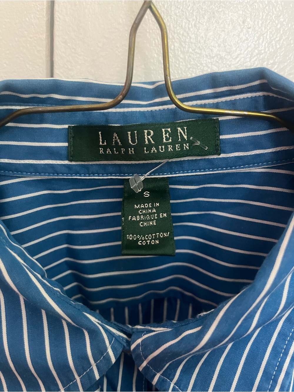 Lauren Ralph Lauren Striped Ruffle Front Blouse - Picture 3 of 4